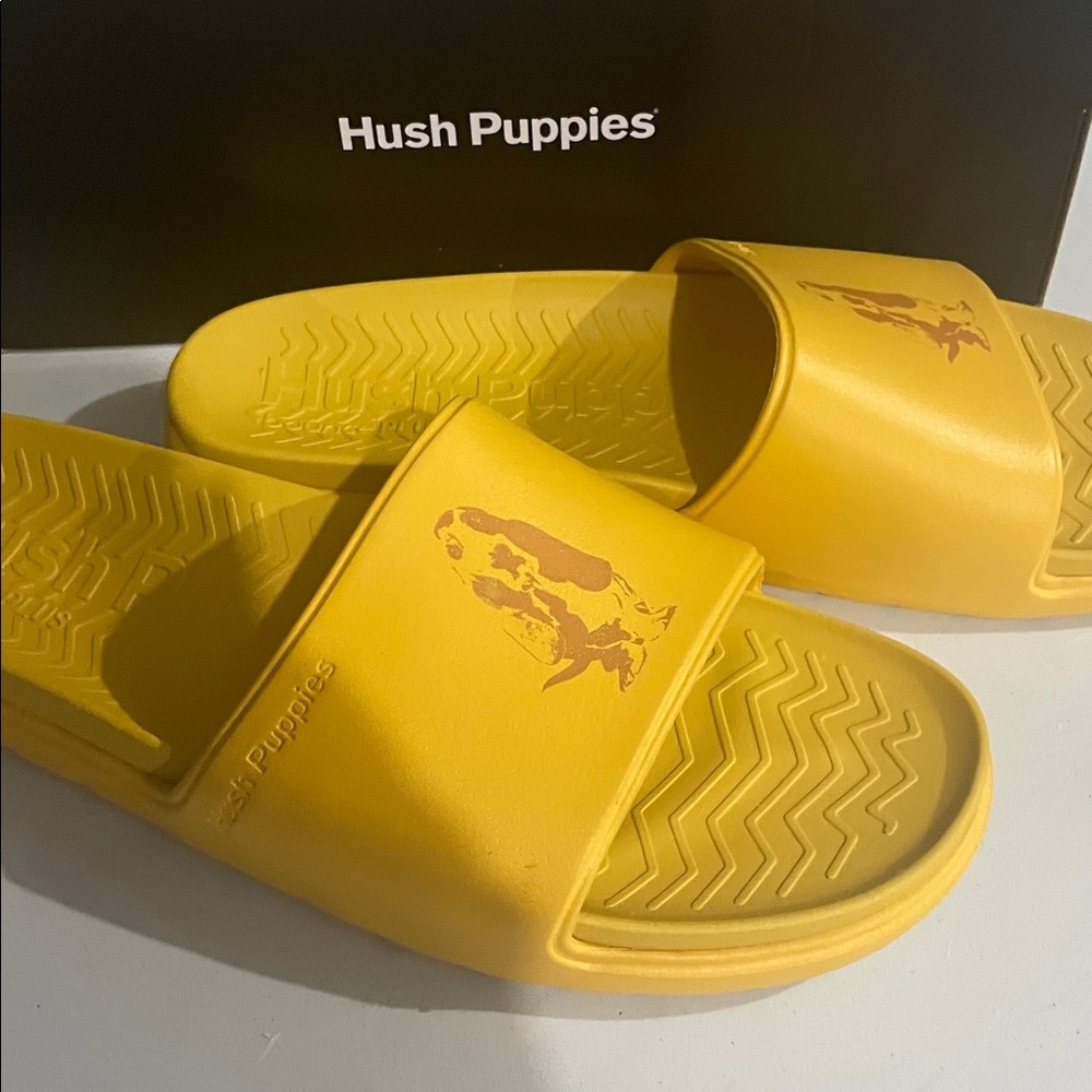 Hush Puppies Vibrant Yellow Slides